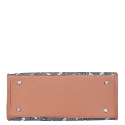 Women’s Olive Handcrafted Printed Laptop Bag | Shoulder Satchel Tote for Office & Daily Use