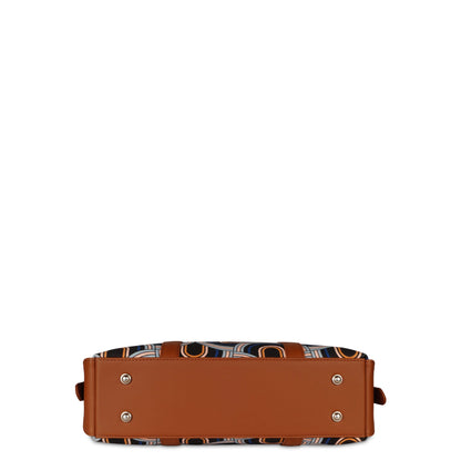 Women’s Abstract Laptop Tote Handle Bags with Vegan Leather Trim – Wholesale