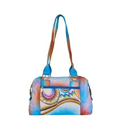 Multicolor Abstract Hand-Painted Tote Bag