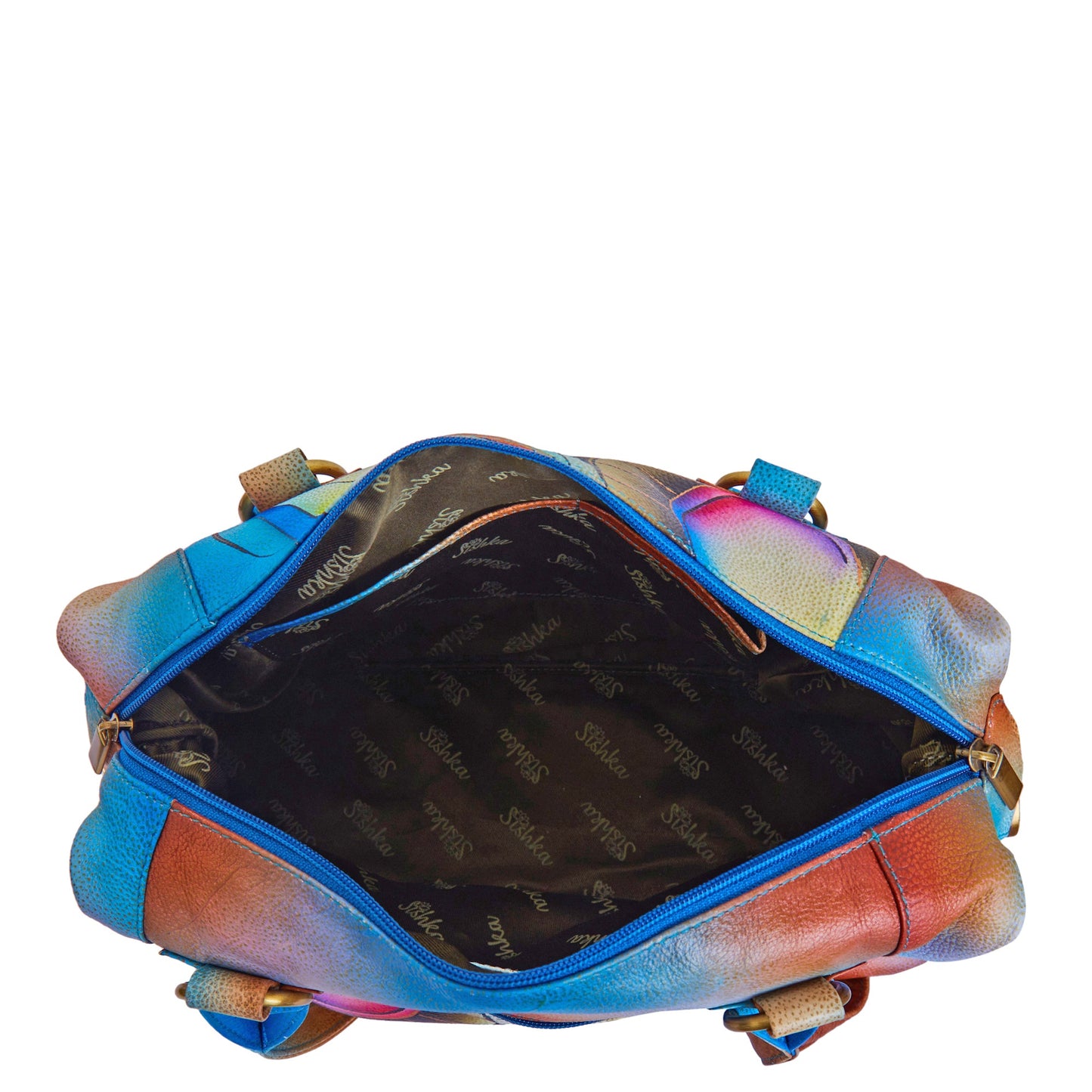 Multicolor Abstract Hand-Painted Tote Bag