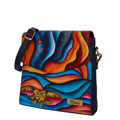 Bright Multicolour Hand-painted Crossbody Bag