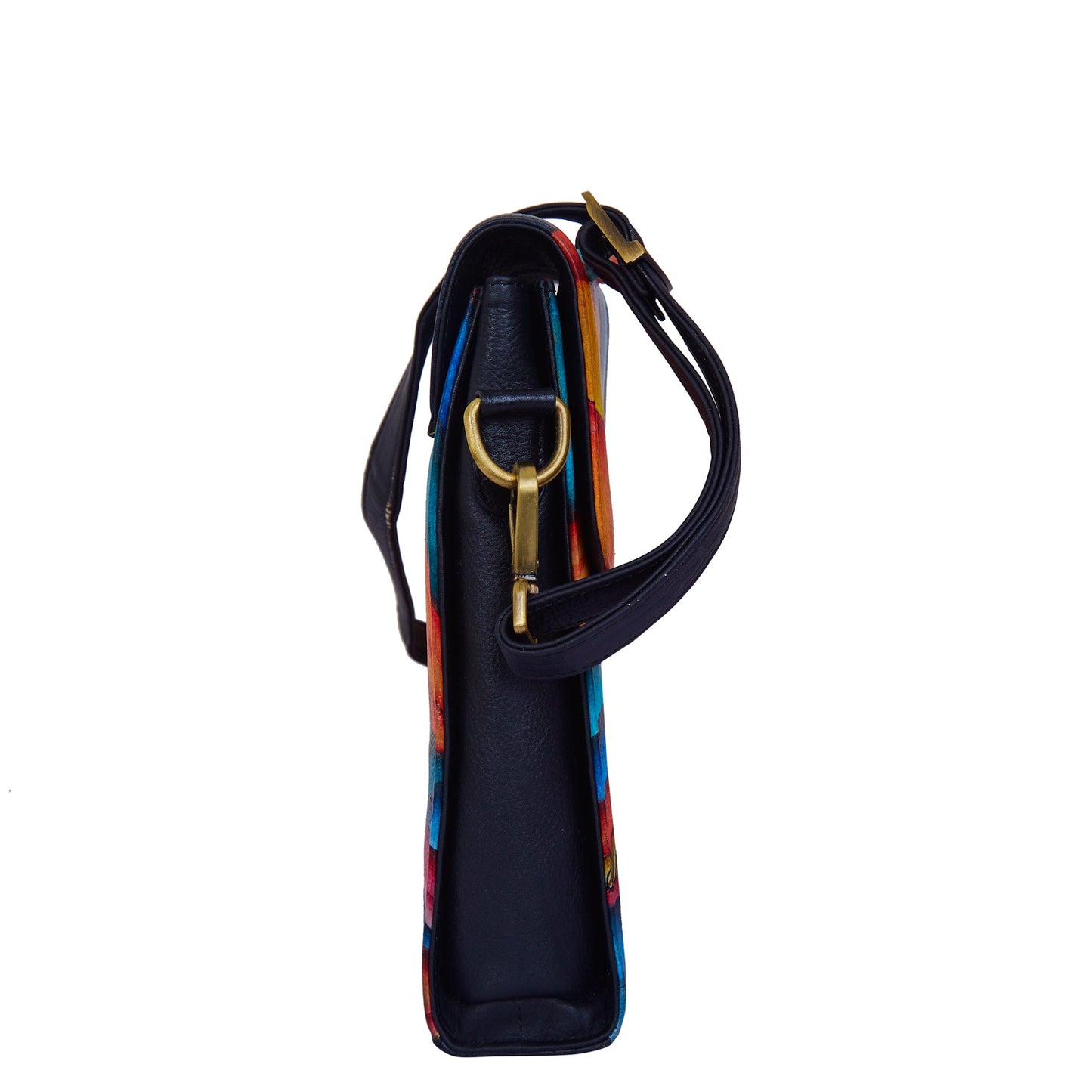 Bright Multicolour Hand-painted Crossbody Bag