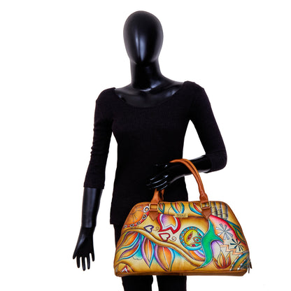 Handbag Multi Compartment Abstract hand painted Bag