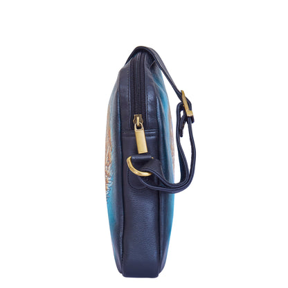 Sishka Hand-Painted Crossbody Bag Stars & Eagle Design