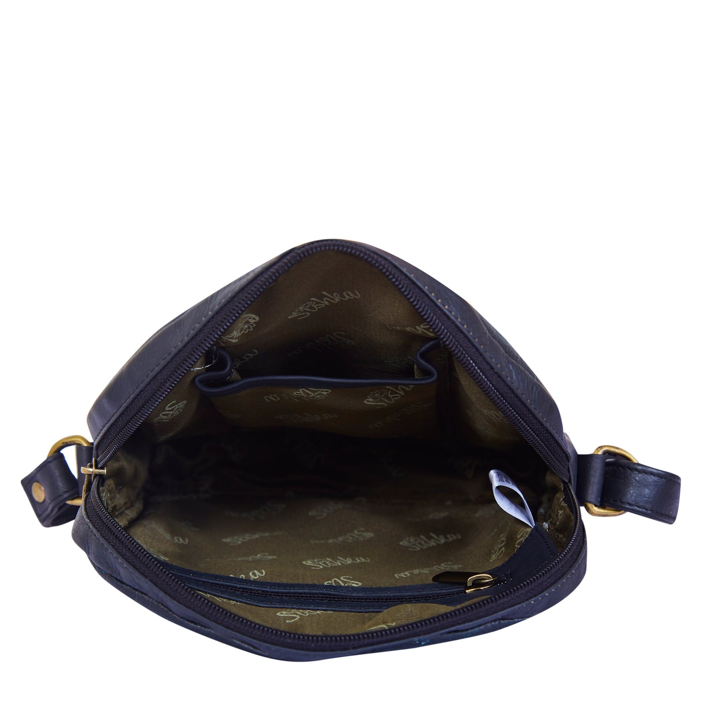 Sishka Hand-Painted Crossbody Bag Stars & Eagle Design