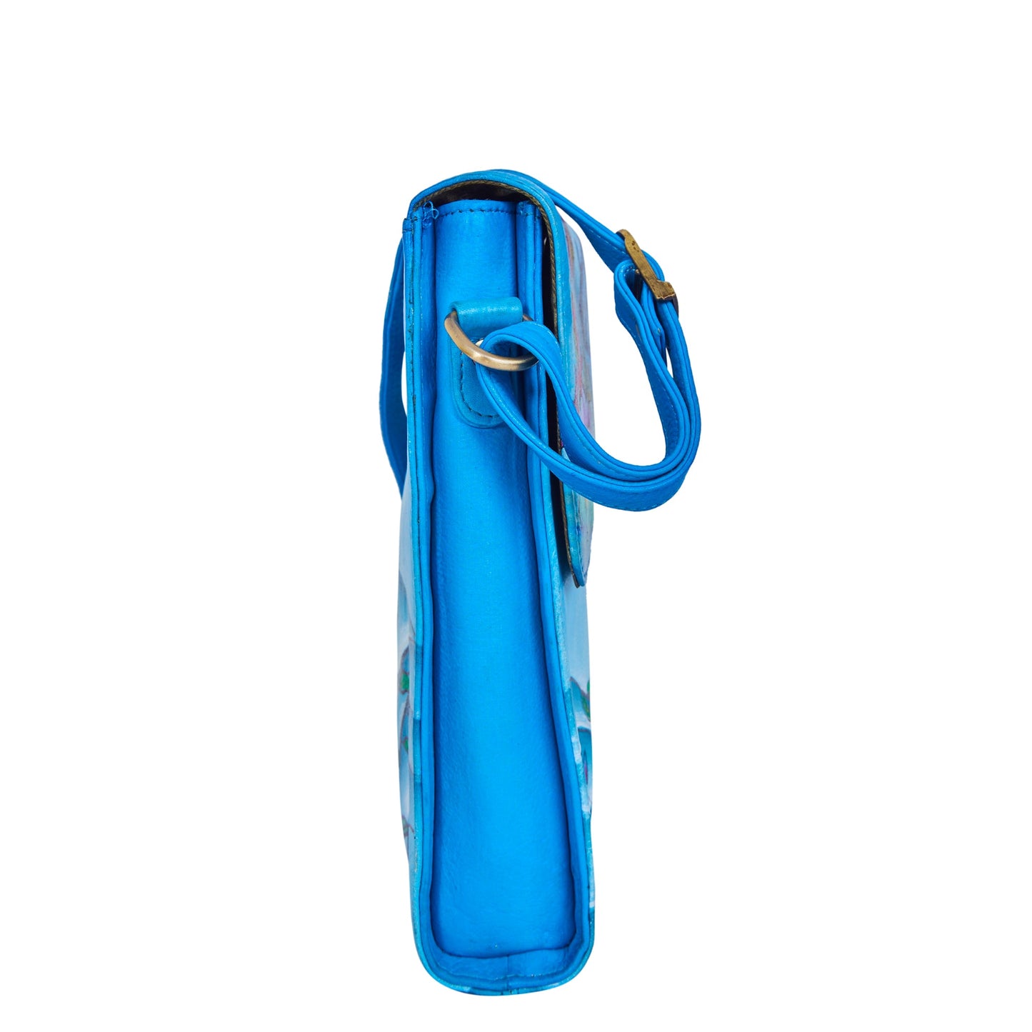 Aquatic Elegance: Hand-Painted Ocean Life Leather Bag