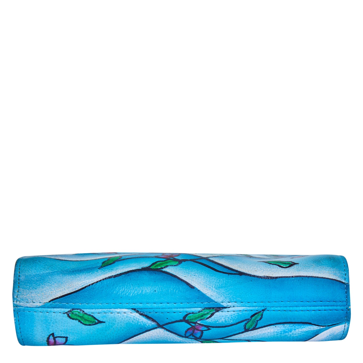 Aquatic Elegance: Hand-Painted Ocean Life Leather Bag