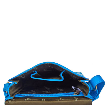 Aquatic Elegance: Hand-Painted Ocean Life Leather Bag