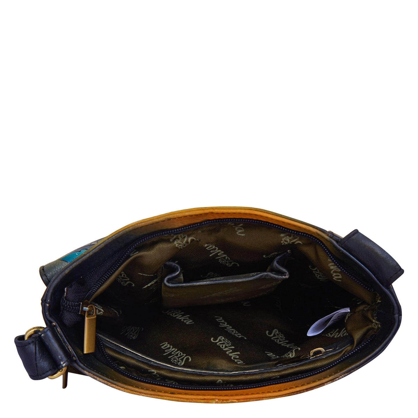 Modern Hand-Painted Art Cross Body Leather Bag