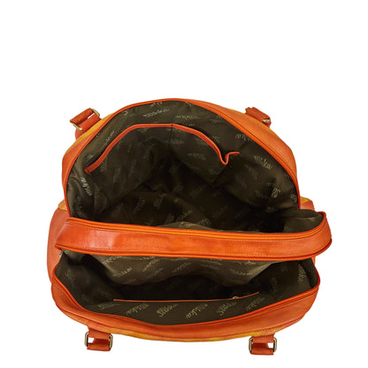 Sishka Leather Shoulder Bag: Dance Art