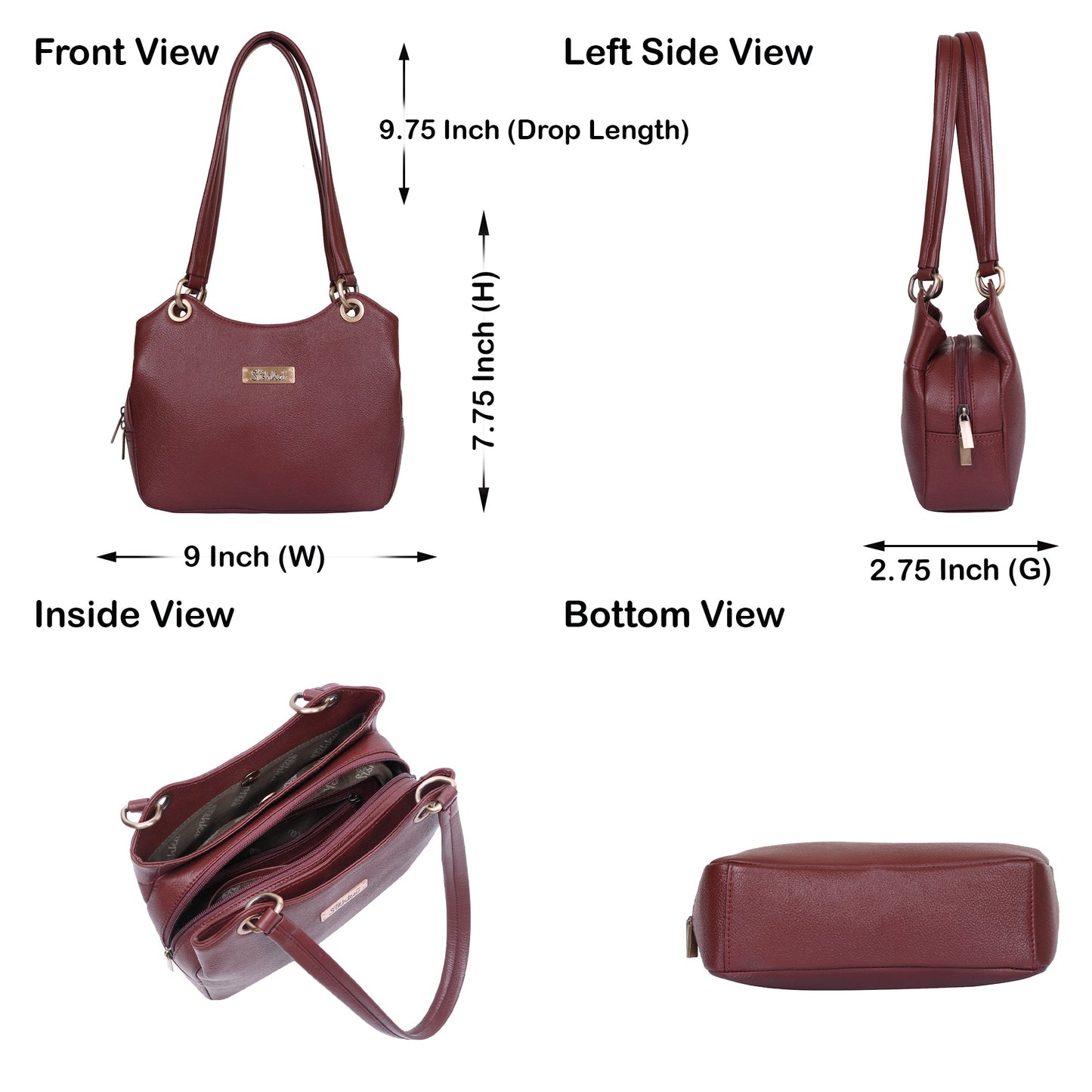 Cherry Red Genuine Leather Shoulder Bag Wholesale for Women – Designer Tote Handbag