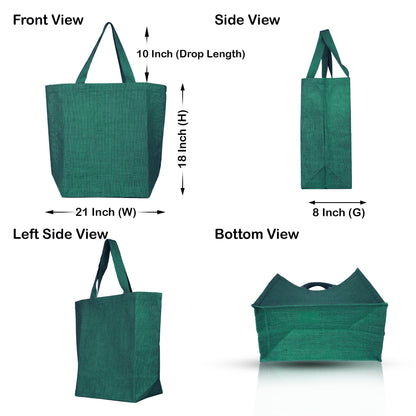 Wholesale Jute Tote Shoulder Bags – Shopping, Weddings, Promotional, Travel & DIY Gift Bags (Packs of 4)