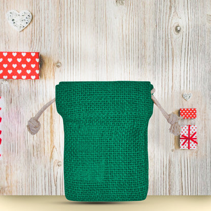 Coloured Burlap Drawstring Bags –  Small Jute Pouches for Wedding, New Year, Birthday Weddings & Christmas Gifts (8 PCS)
