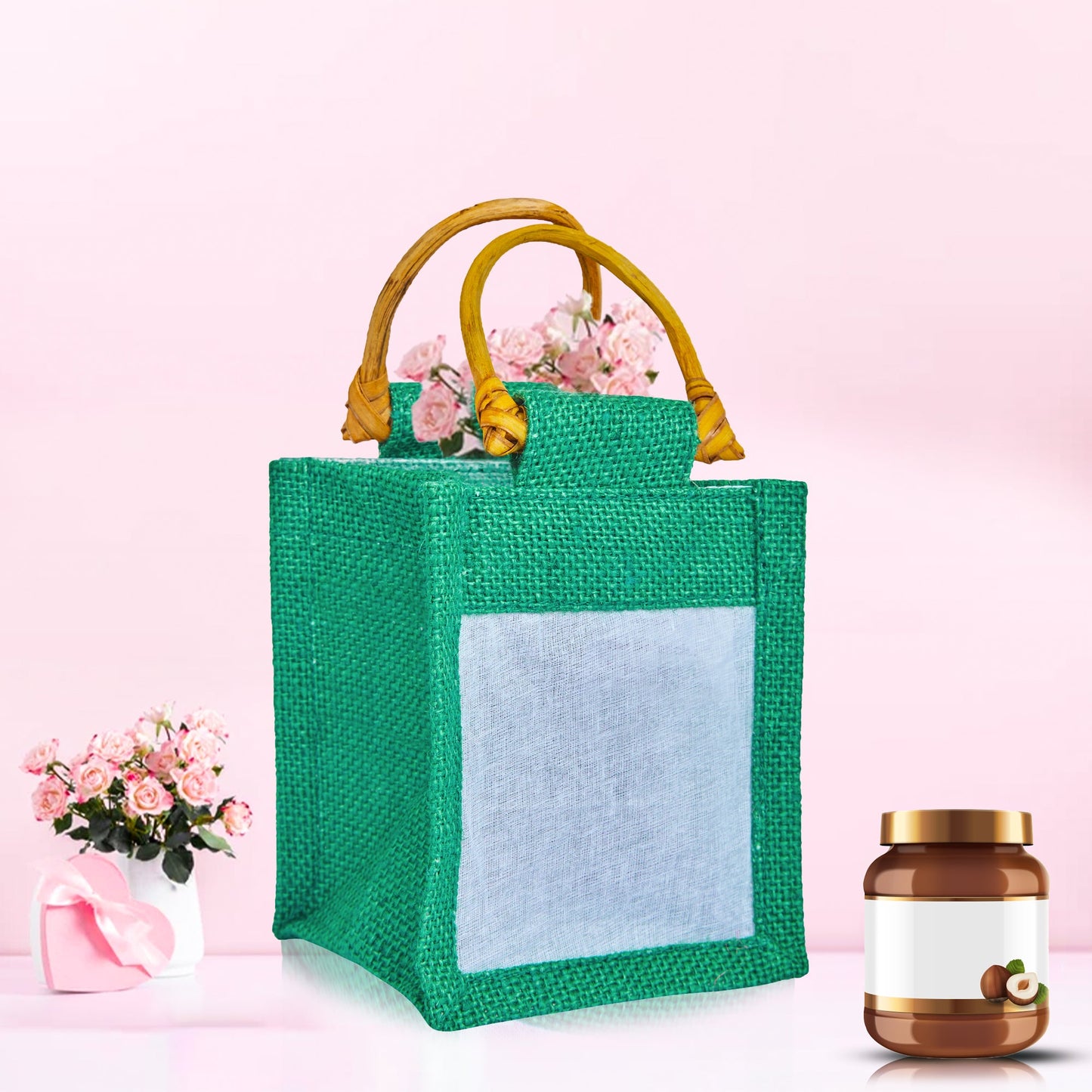 Colored Burlap Gift Bags Jute Pouches, Perfect for Christmas, New Year, Thanks Giving (7-Pack )