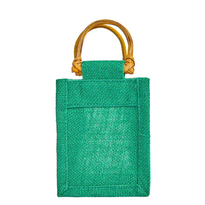 Colored Burlap Gift Bags Jute Pouches, Perfect for Christmas, New Year, Thanks Giving (7-Pack )