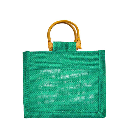 Coloured Jute Gift Bags with Organza Burlap Pouches for Wedding Favors, Party  & Gift (Packs of 7 )