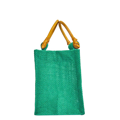 Coloured Jute Gift Bags with Organza Burlap Pouches for Wedding Favors, Party  & Gift (Packs of 7 )