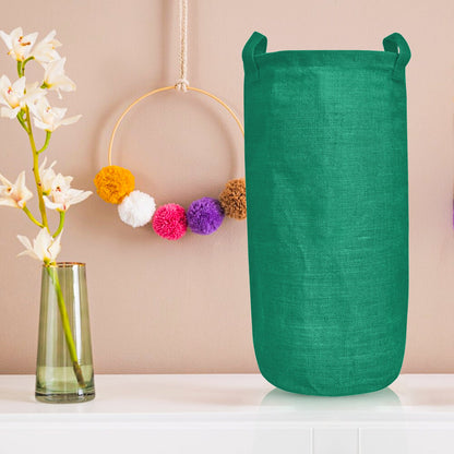 Coloured Jute Storage Baskets – Durable Foldable Hampers for Clothes, Toys & Home Organization | Eco-Friendly Burlap Bins (Packs of 4)