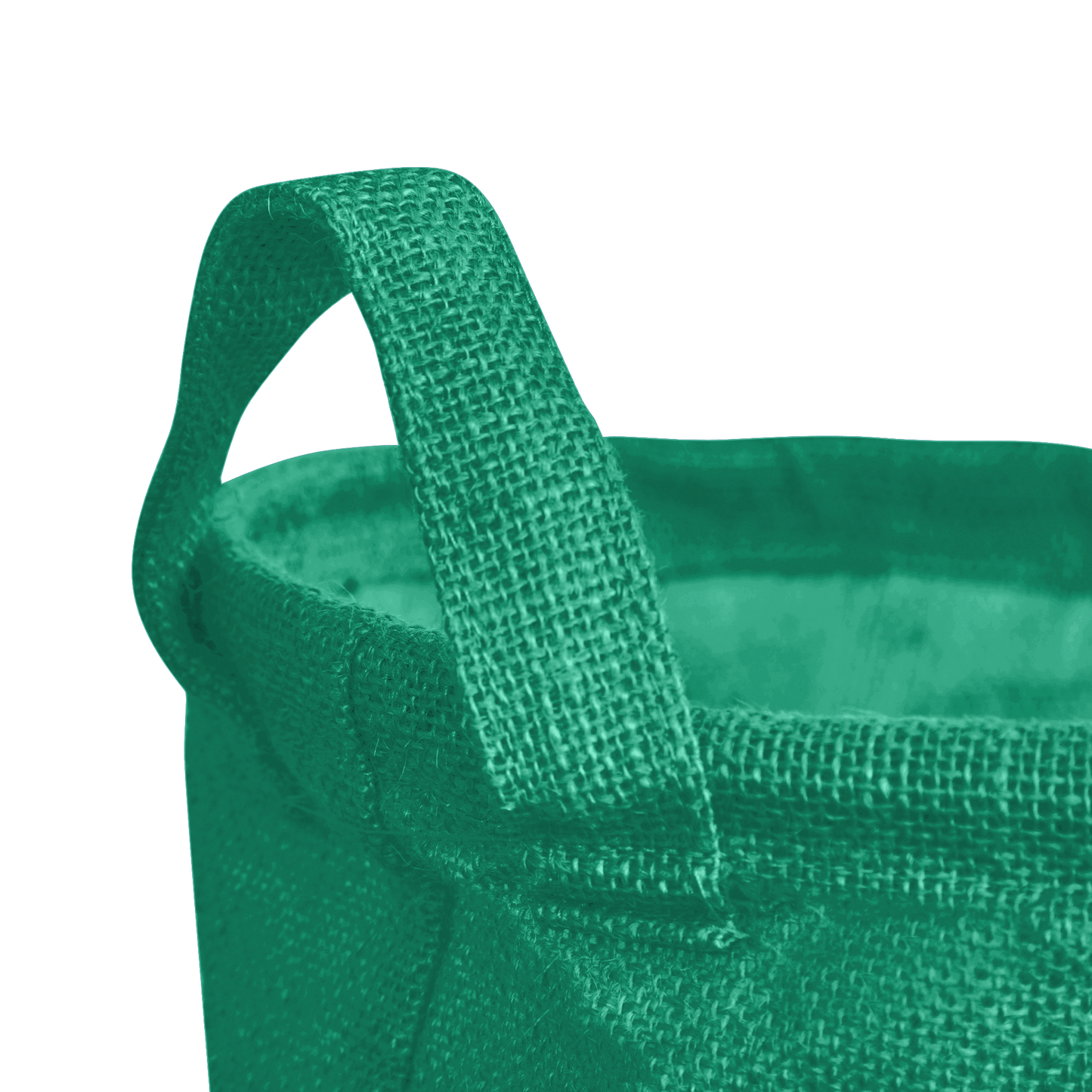 Jute Storage Bags –Laundry Baskets with Handles, Storage Baskets for Living Room, Bedroom, Nursery & Home Organization (Set of 4)