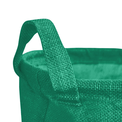 Jute Storage Bags – Laundry Storage Basket with Handles for Living Room, Bedroom – Clothes & Household Storage (Packs of 4)