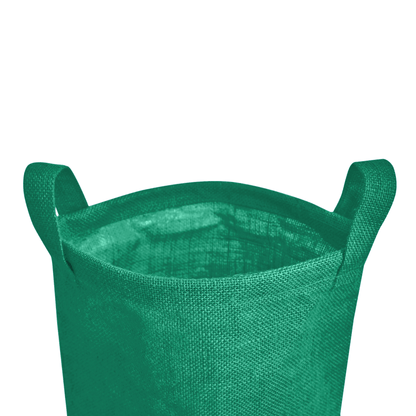 Jute Storage Bins – Set of 4 Foldable Baskets – Laundry Basket Decorative Woven Storage Basket with Handles for Living Room, Bedroom