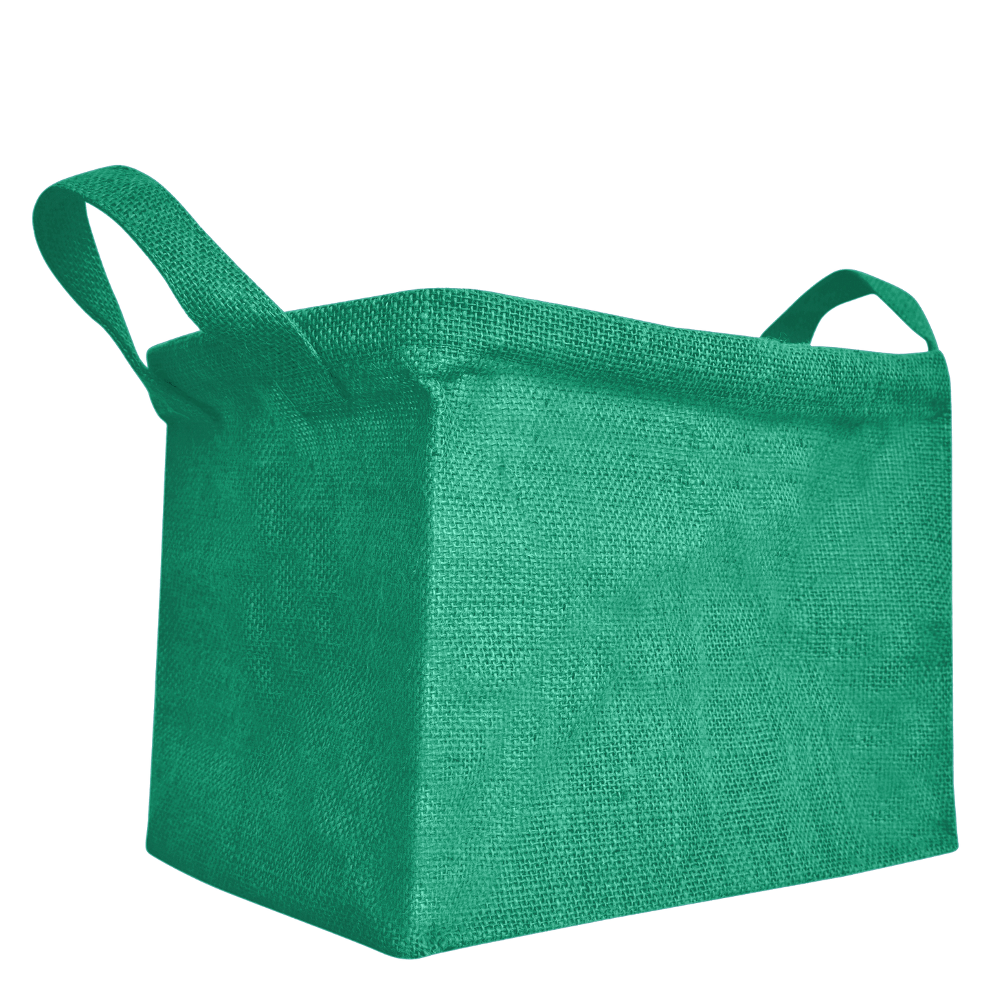 Coloured Jute Organizer Baskets – Storage Basket with Handles for Living Room, Bedroom – Rectangular Bins for Toys, Books & Small Items (Packs of 4)