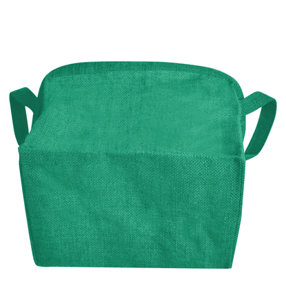 Coloured Jute Organizer Baskets – Storage Basket with Handles for Living Room, Bedroom – Rectangular Bins for Toys, Books & Small Items (Packs of 4)