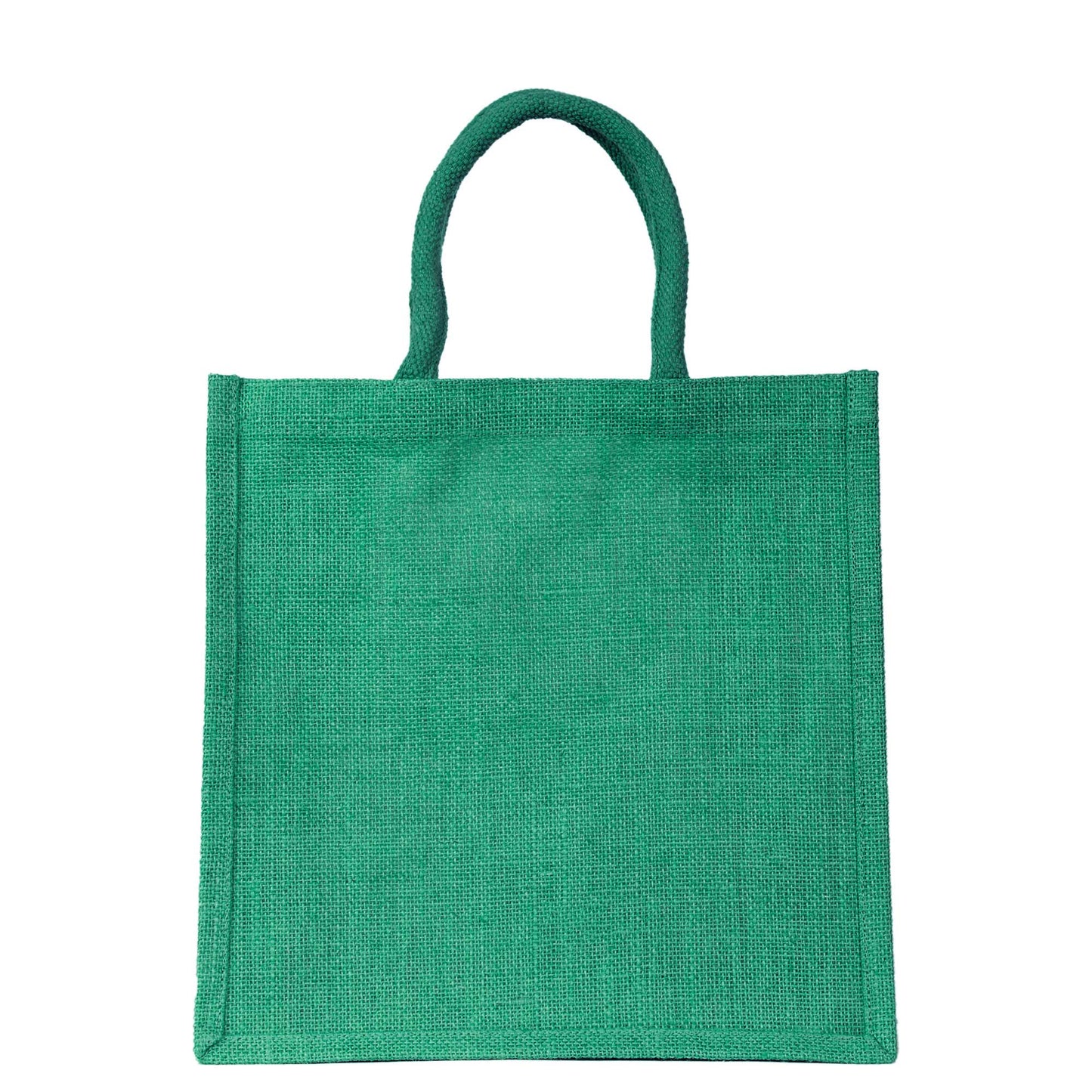 Jute Shopping Bags – Red, Pink, Green & Orange – Reusable Burlap Totes for Gifts, Promotions & More (Packs of 4)