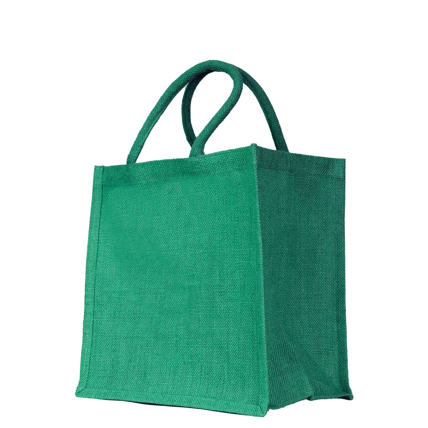 Jute Shopping Bags – Red, Pink, Green & Orange – Reusable Burlap Totes for Gifts, Promotions & More (Packs of 4)