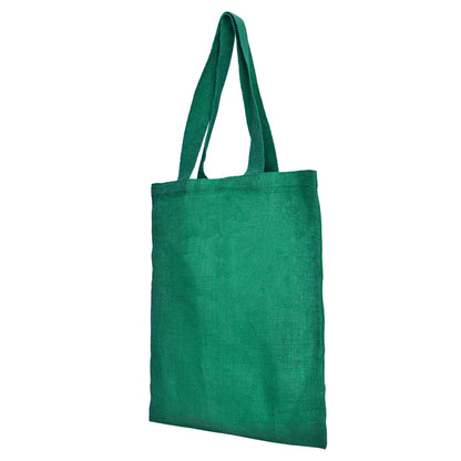 Jute Burlap Bags – Red, Pink, Green & Orange – Reusable for Gifts, Beach, Weddings & Shopping (Set of 4)