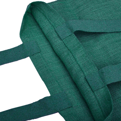 Jute Burlap Bags – Red, Pink, Green & Orange – Reusable for Gifts, Beach, Weddings & Shopping (Set of 4)