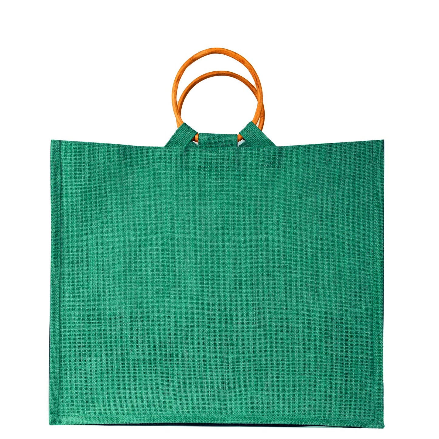 Jute Tote Bags for Wholesale – Reusable Burlap Bags with Cane Handles for Shopping & Beach (Set of 4)