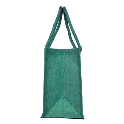 Jute Tote Bags – Ideal for Christmas Gifts, Weddings & Shopping – Deep Red, Pink, Green & Orange (Set of 4)