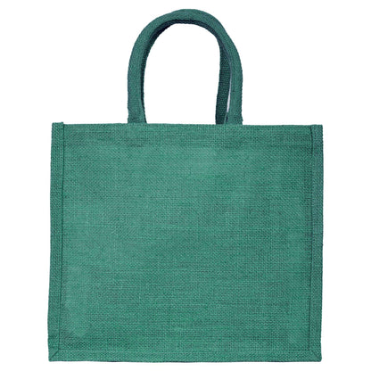Jute Burlap Wholesale Shopping Bags in Red, Pink, Green & Orange – Perfect for Thanksgiving, Weddings, Travel & more (Set of 4)