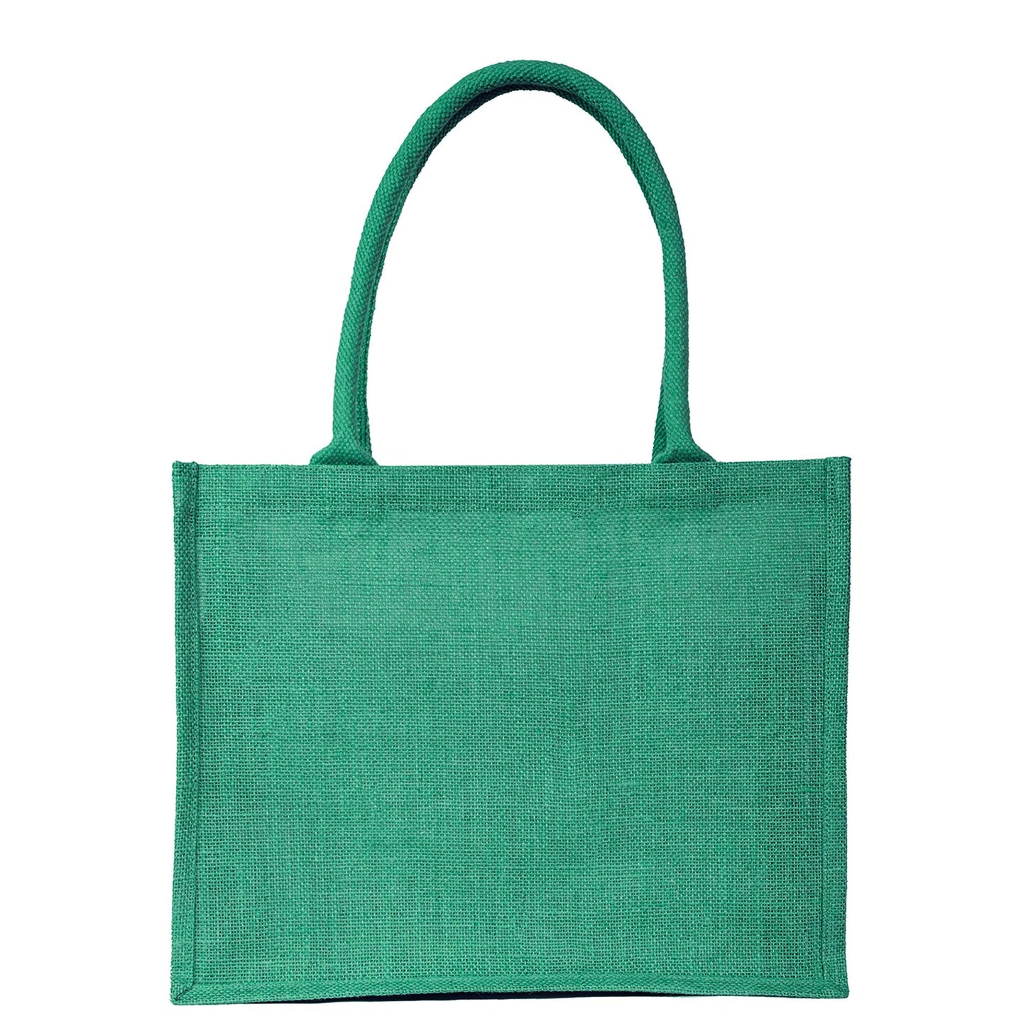 Jute Tote Bags – Shopping, Gifting, Weddings, Travel, Promotional–Deep Red, Pink, Green, Orange (Set of 4)