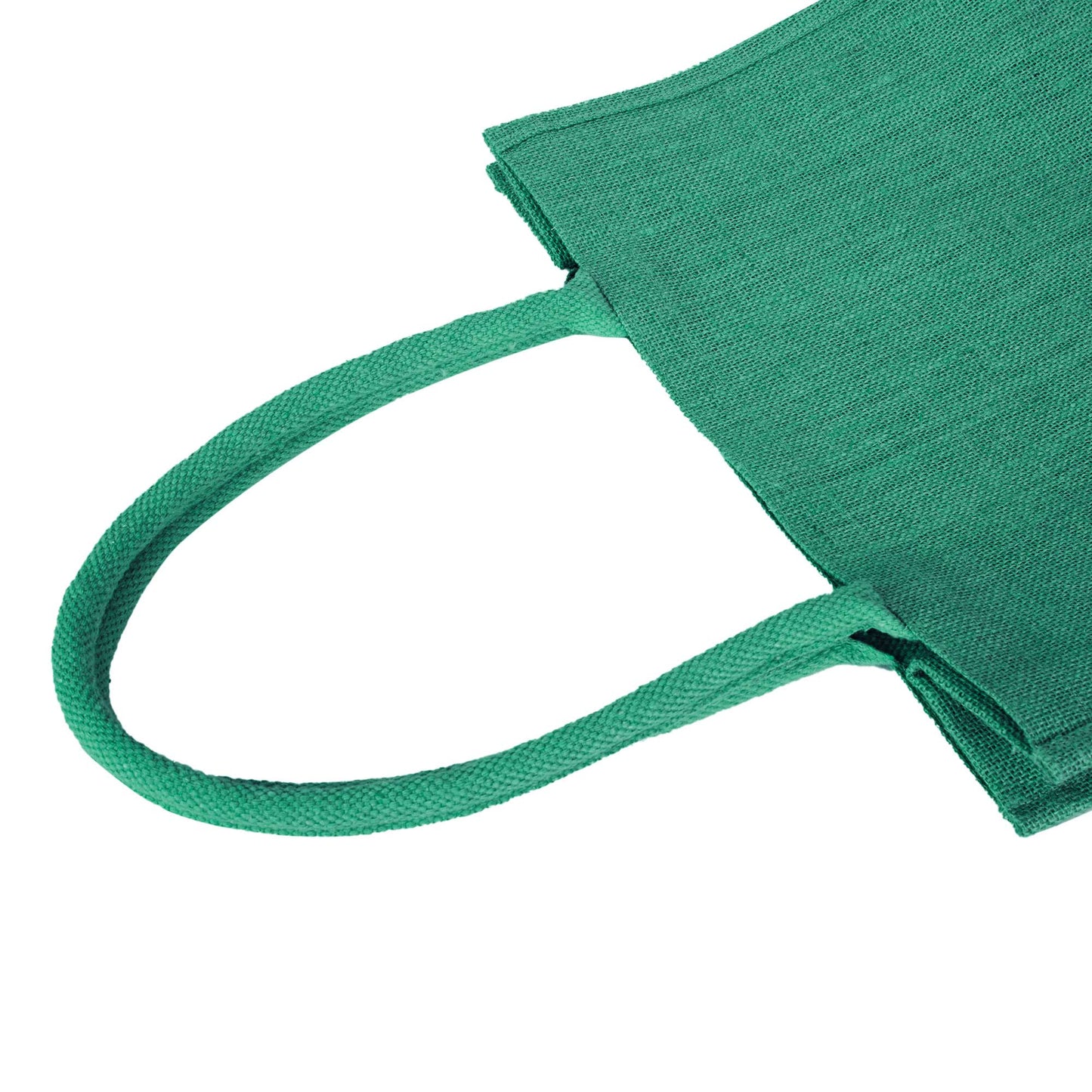 Jute Tote Bags – Shopping, Gifting, Weddings, Travel, Promotional–Deep Red, Pink, Green, Orange (Set of 4)