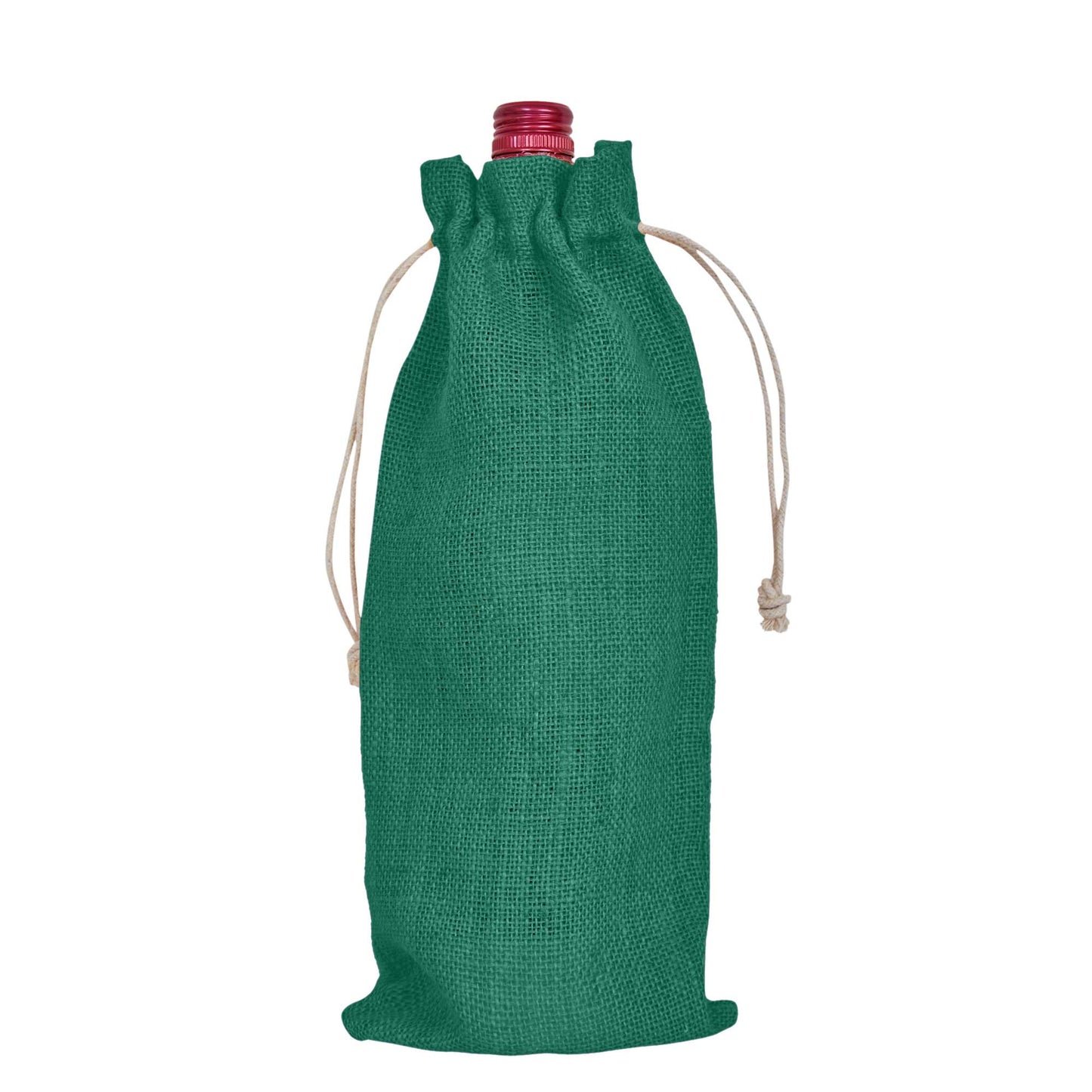 Coloured Jute Wine Bottle Gift Bags – Burlap Pouches with Drawstring, – Eco-Friendly Covers for Events, Parties, Christmas & Gifting (Set of 7)