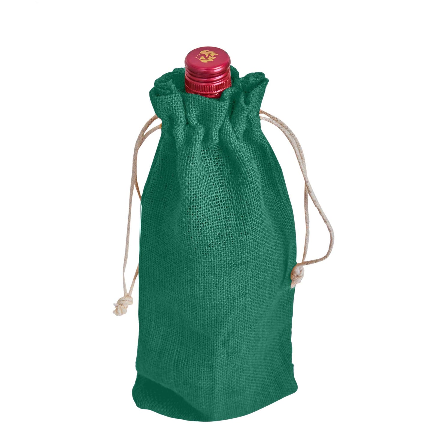 Coloured Jute Wine Bottle Gift Bags – Burlap Pouches with Drawstring, – Eco-Friendly Covers for Events, Parties, Christmas & Gifting (Set of 7)