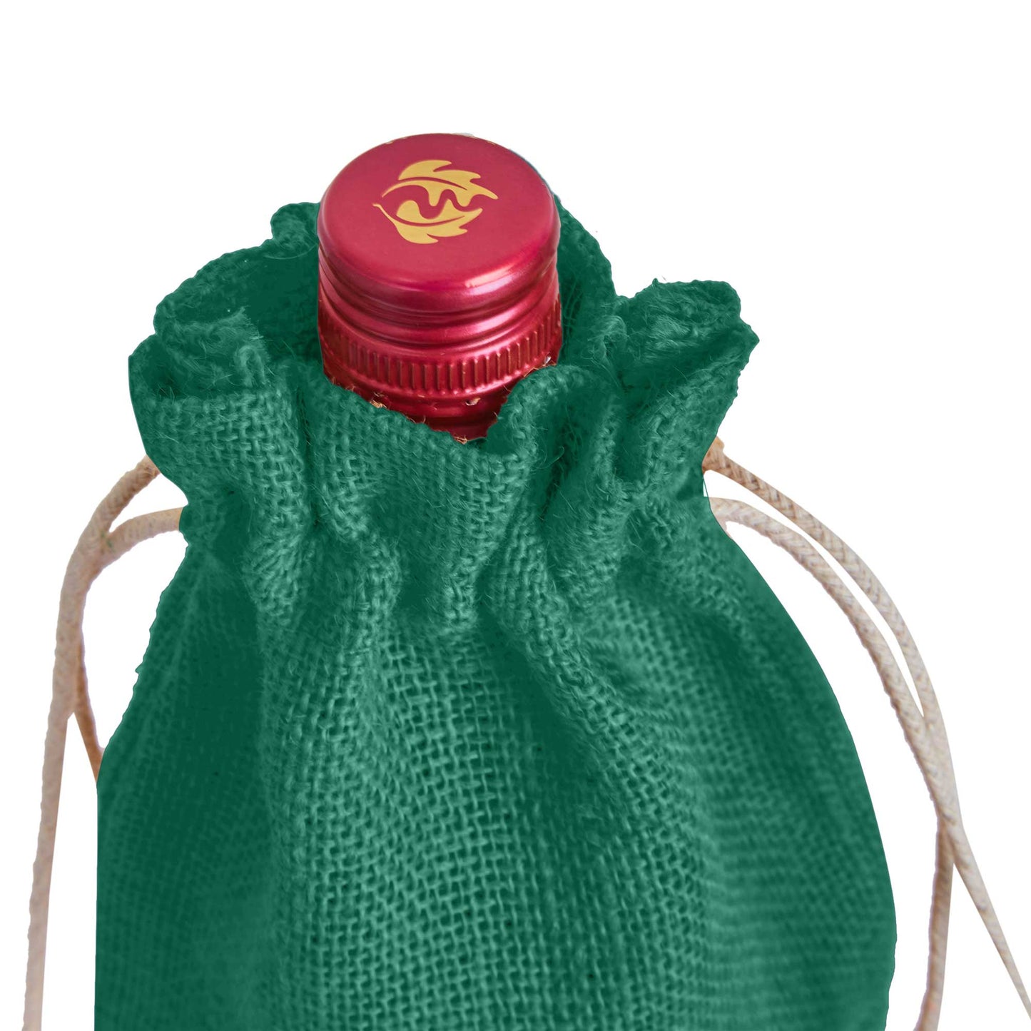 Coloured Jute Wine Bottle Gift Bags – Burlap Pouches with Drawstring, – Eco-Friendly Covers for Events, Parties, Christmas & Gifting (Set of 7)