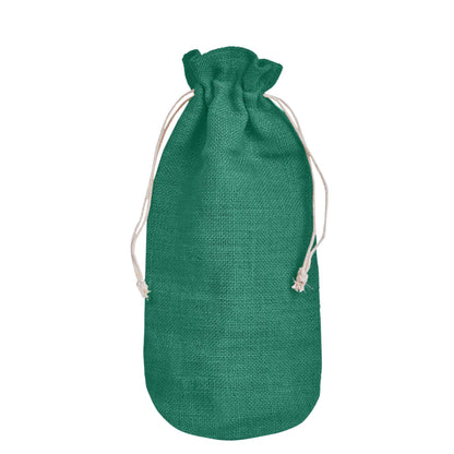 Colored Jute Wine Bottle Bags – Burlap Gift Pouches, Perfect for Weddings, Christmas, New Year, and Special Occasions (Set of 7)