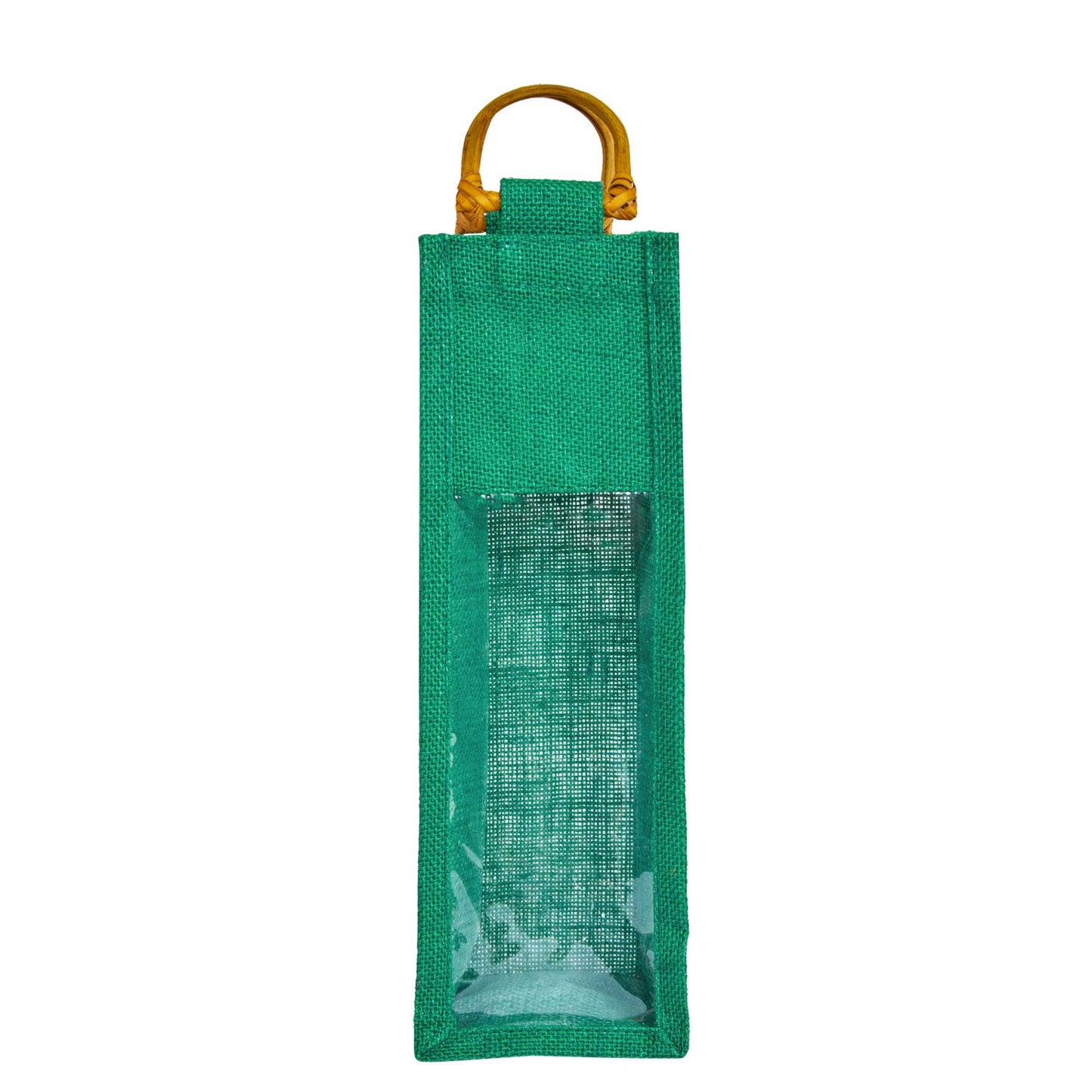 Wholesale Coloured Jute Wine Gift Bags with PVC Window – Reusable Single Bottle Carriers for Parties & Celebrations (Pack of 7)