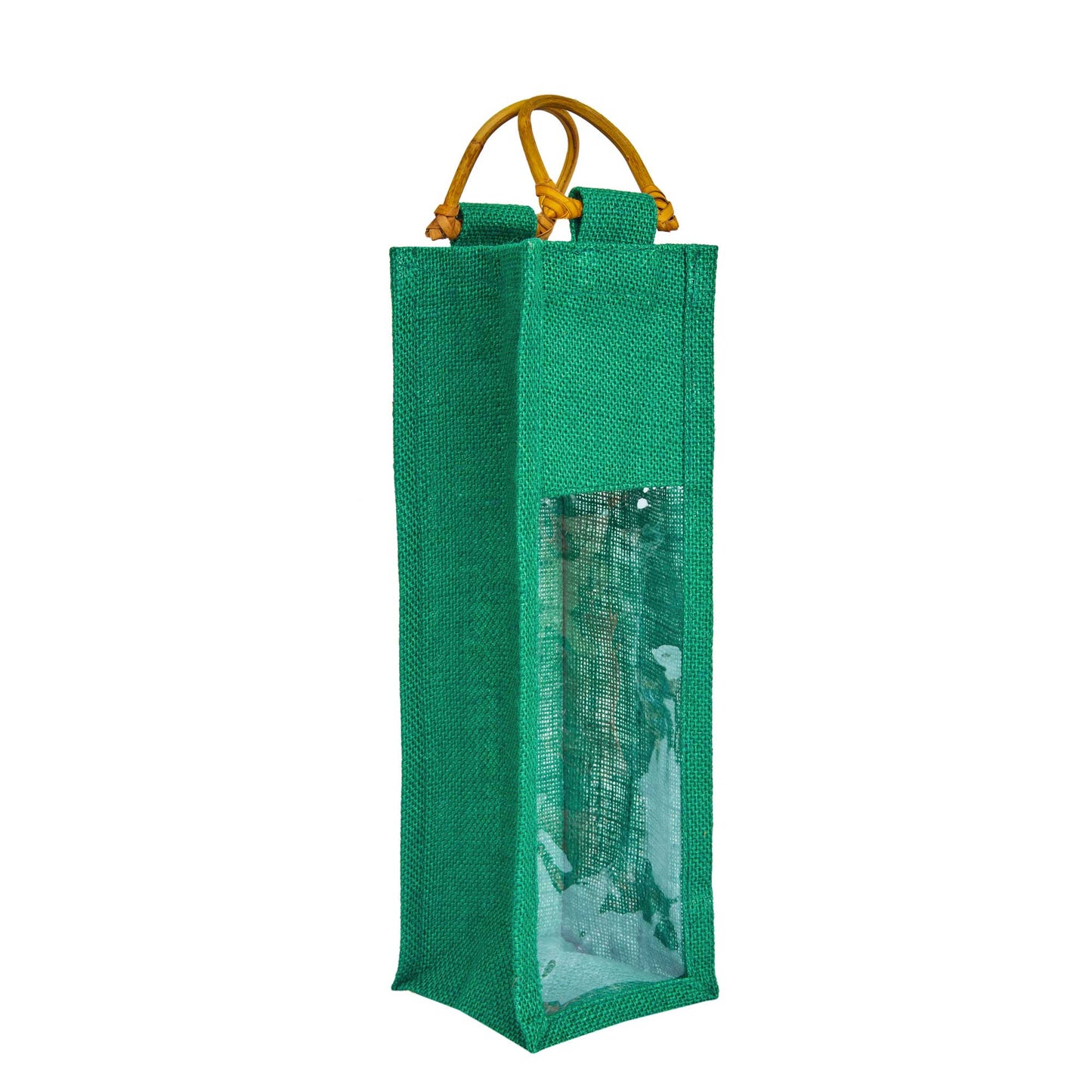 Wholesale Coloured Jute Wine Gift Bags with PVC Window – Reusable Single Bottle Carriers for Parties & Celebrations (Pack of 7)