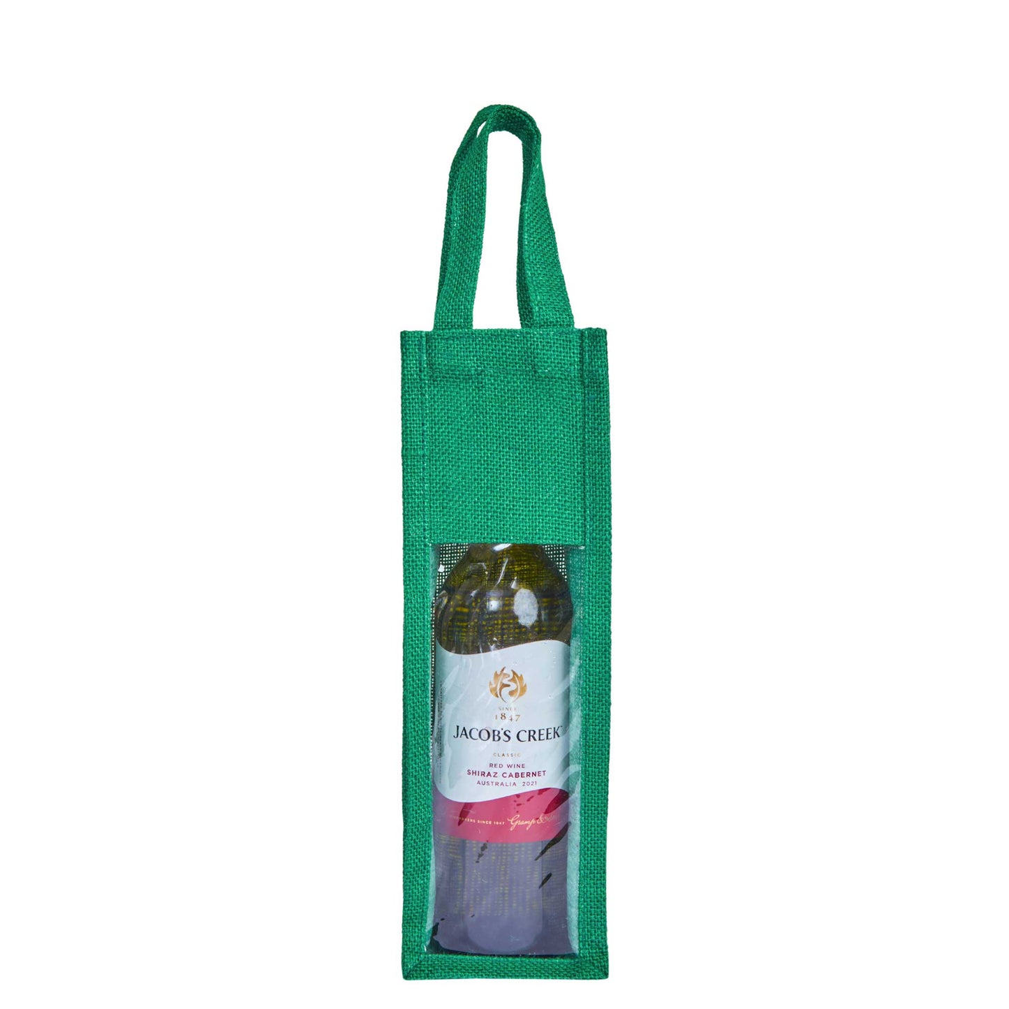 Reusable Jute Wine Gift Bags for Weddings, Parties, and Celebrations - Deep Red, Pink, Green & Orange Shades (Packs  of 6)