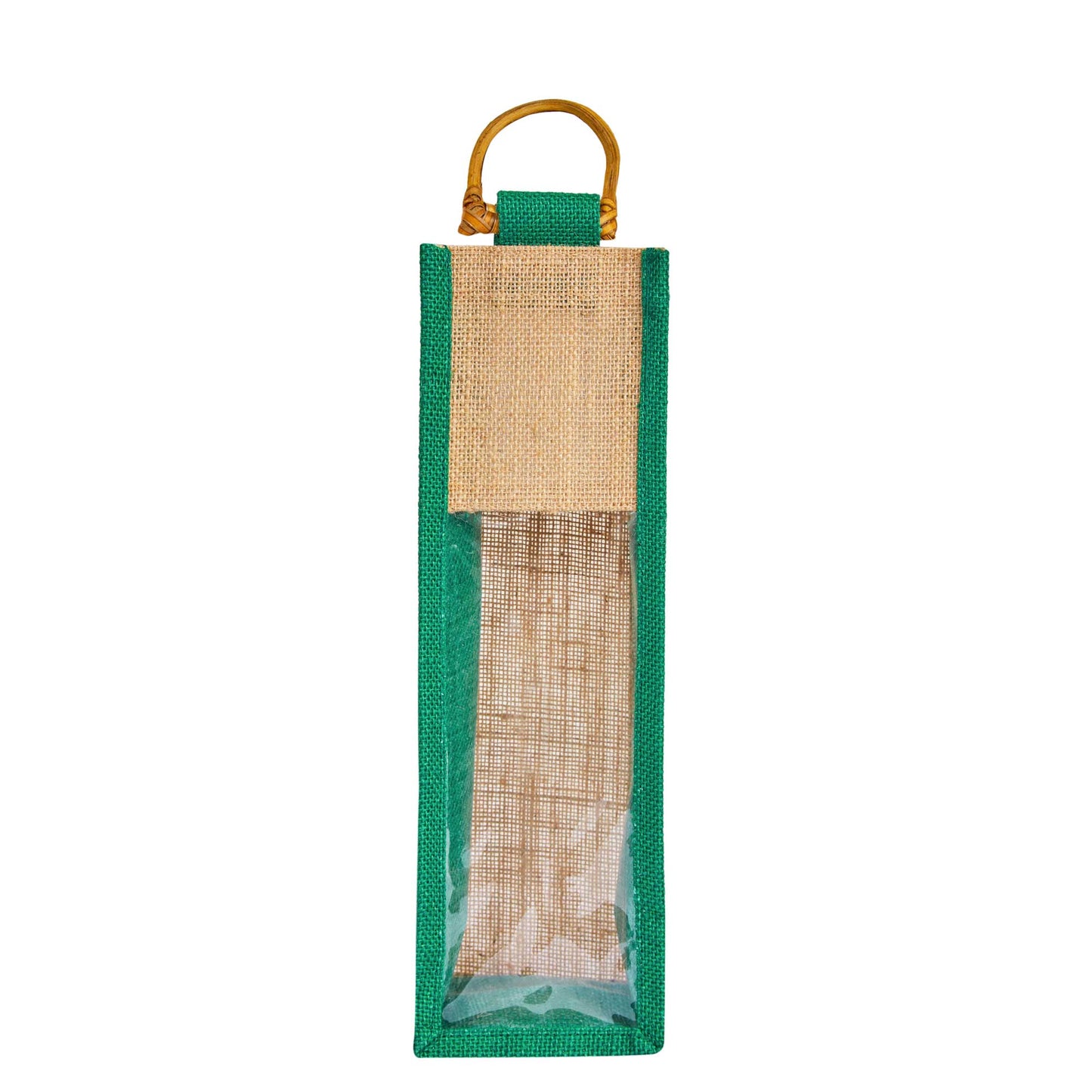 Jute Wine Gift Bags with PVC Window – Reusable Single-Bottle Carriers,  Ideal for Gifting, Weddings & Parties (Packs of 6)