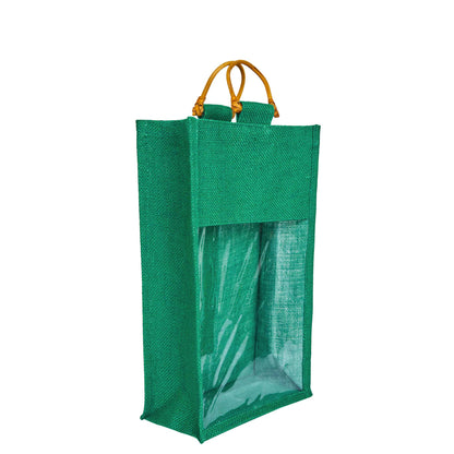 Jute Wine Gift Bags – Reusable 2-Bottle Colored Tote Bags – Weddings, Birthdays, Christmas, &  Special Occasions (Packs of 6)