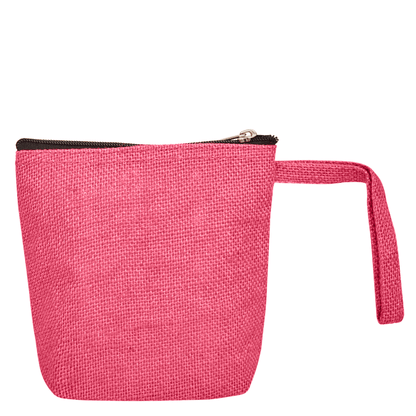 Jute Cosmetic Bags for Women – Burlap Makeup, Toiletry & Coin Pouches, Perfect for Travel or Gifting  (Packs of 6)