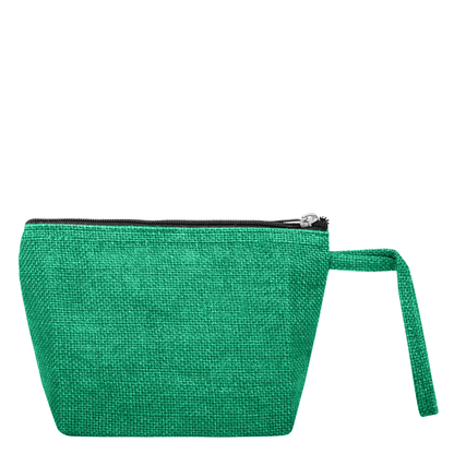 Colourful Jute Cosmetic Bags – Flat-Bottom Zippered Pouches for Makeup & Toiletries (Packs of 6)