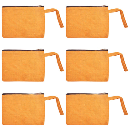 Eco Friendly Multipurpose  Jute Makeup Bags Set of 6 for Women Wholesale Supply