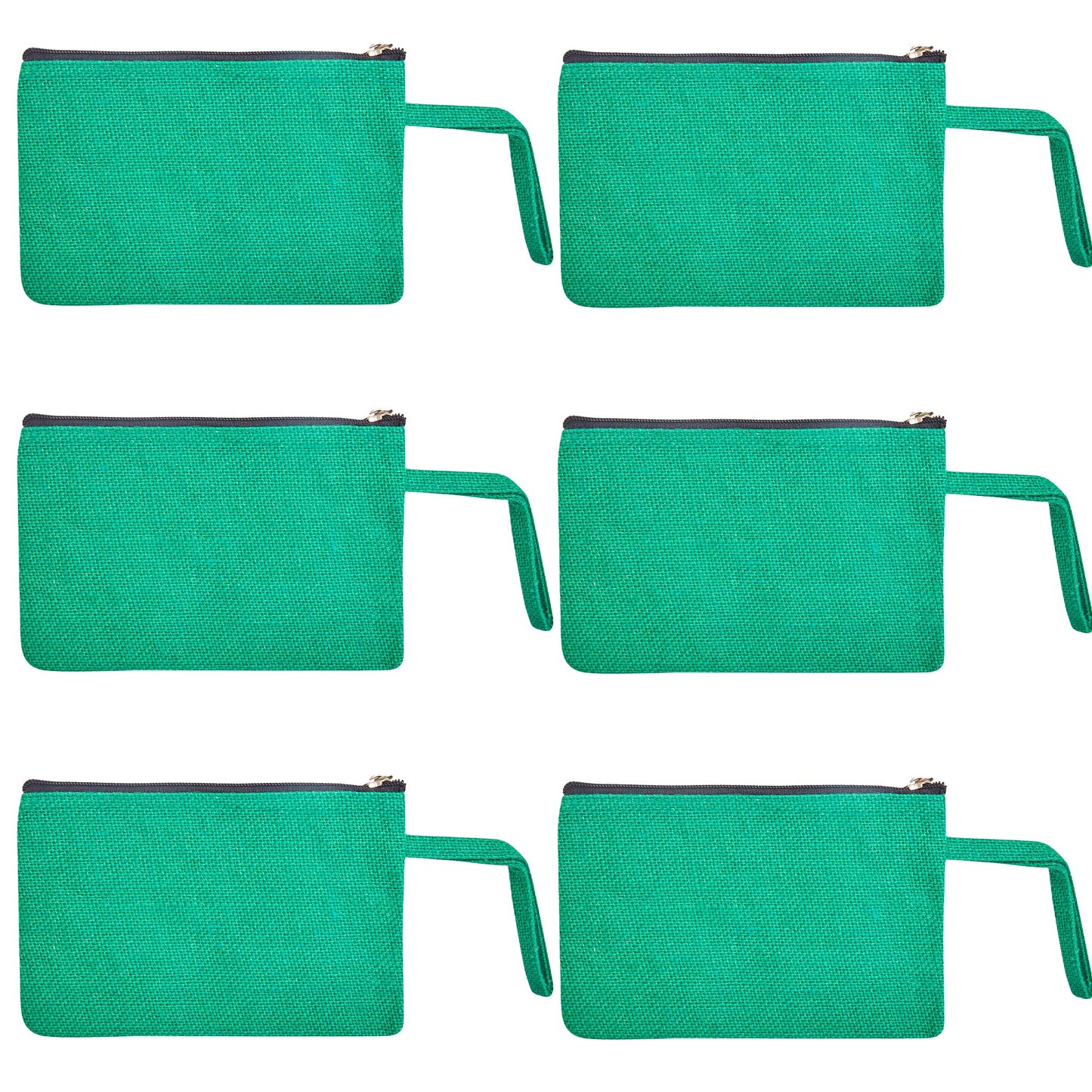 Colorful Burlap Cosmetic Bags – Zippered Pouches for Women & Men, Travel Toiletry & Essentials Organizer (Set of 6)