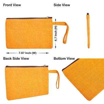 Colorful Burlap Cosmetic Bags – Zippered Pouches for Women & Men, Travel Toiletry & Essentials Organizer (Set of 6)